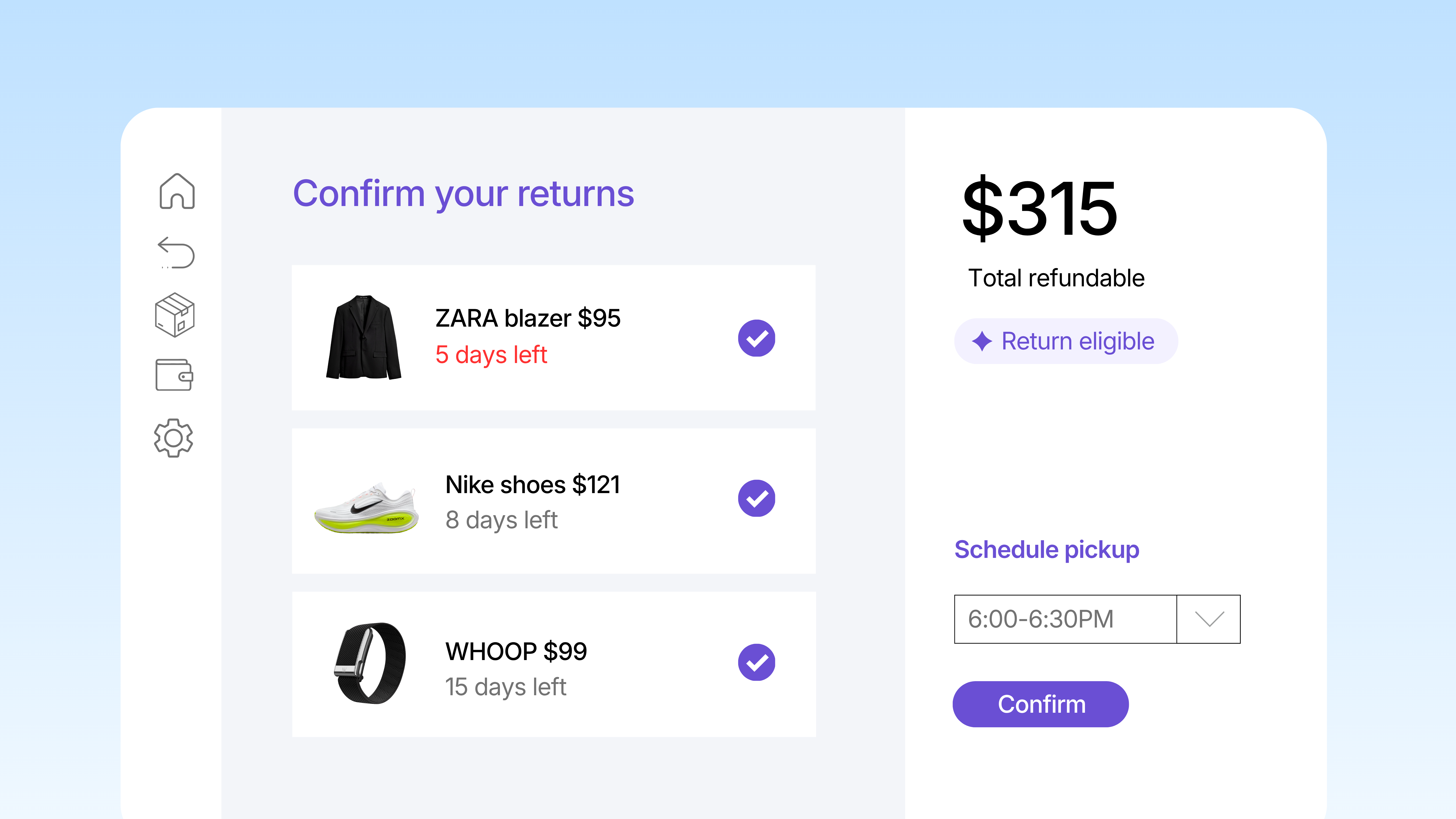 All your returns in one place
